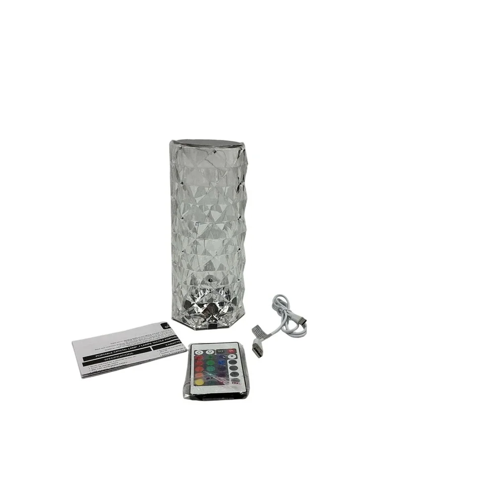 Globe Crystal LED Table Lamp Portable USB Rechargeable Remote‎ Color Changing